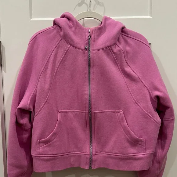 Scuba Oversized Full-Zip Hoodie Dahlia Mauve M/L - Picture 2 of 5